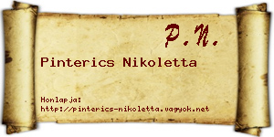 Pinterics Nikoletta névjegykártya